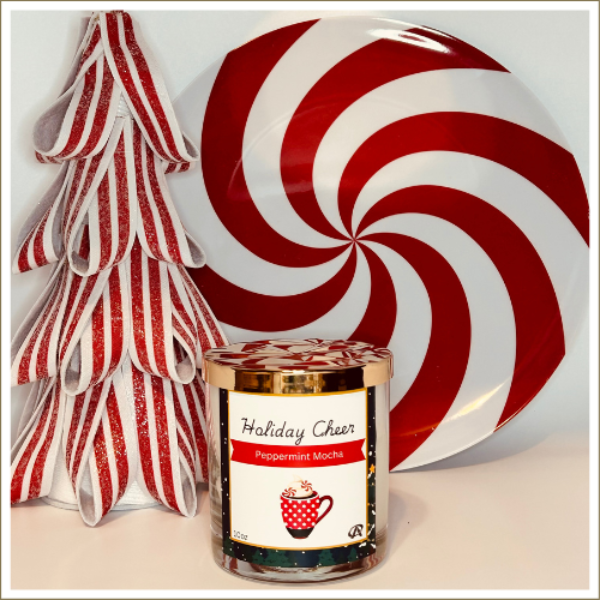 Holiday Cheer Peppermint Mocha 10 oz Candle